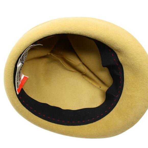 Vintage Mr John Hat 1960s Gold Felt Fedora Feather Plume Made in Italy - Hey Viv main image 8